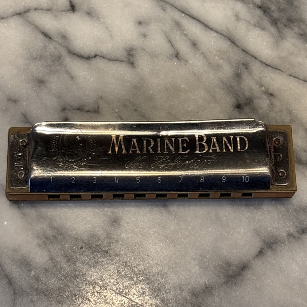 VTG Early 1900s M.‎ Hohner Marine Band Key of D Harmonica Made in Germany A440